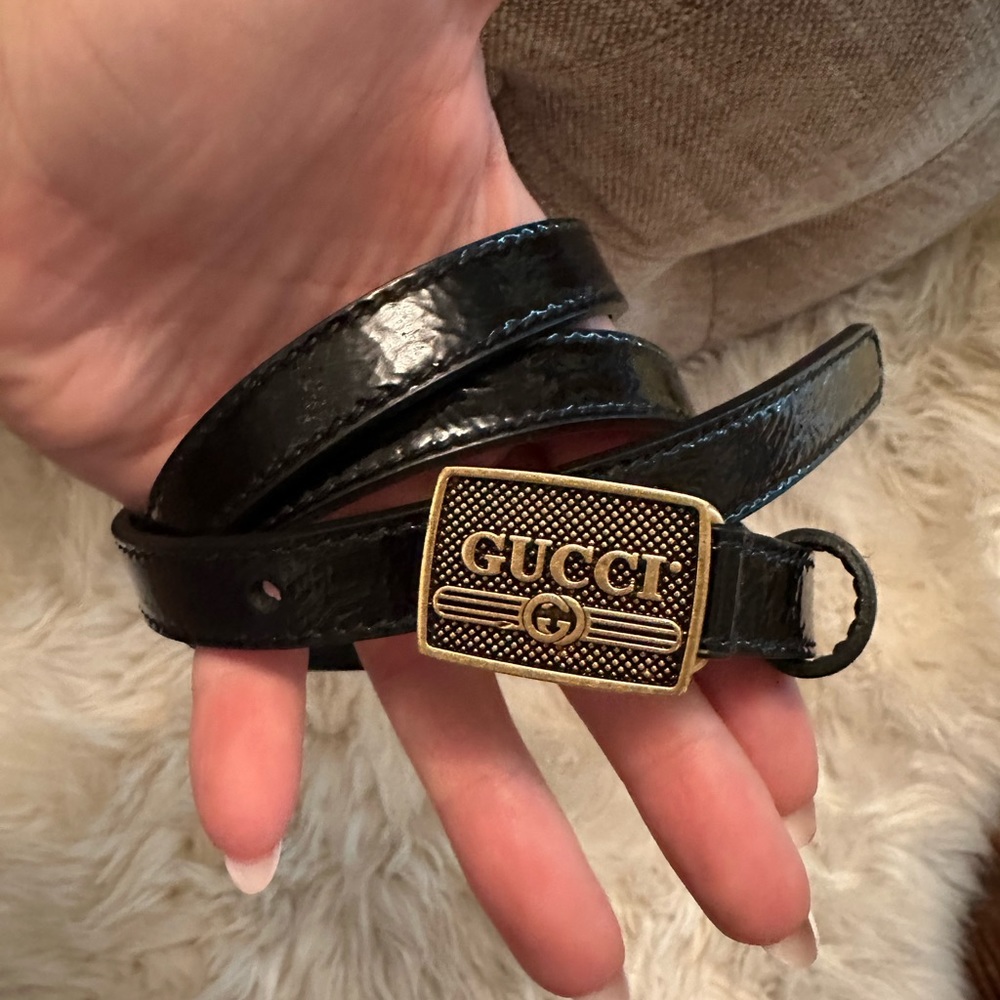 Used black Gucci belt. Size 80